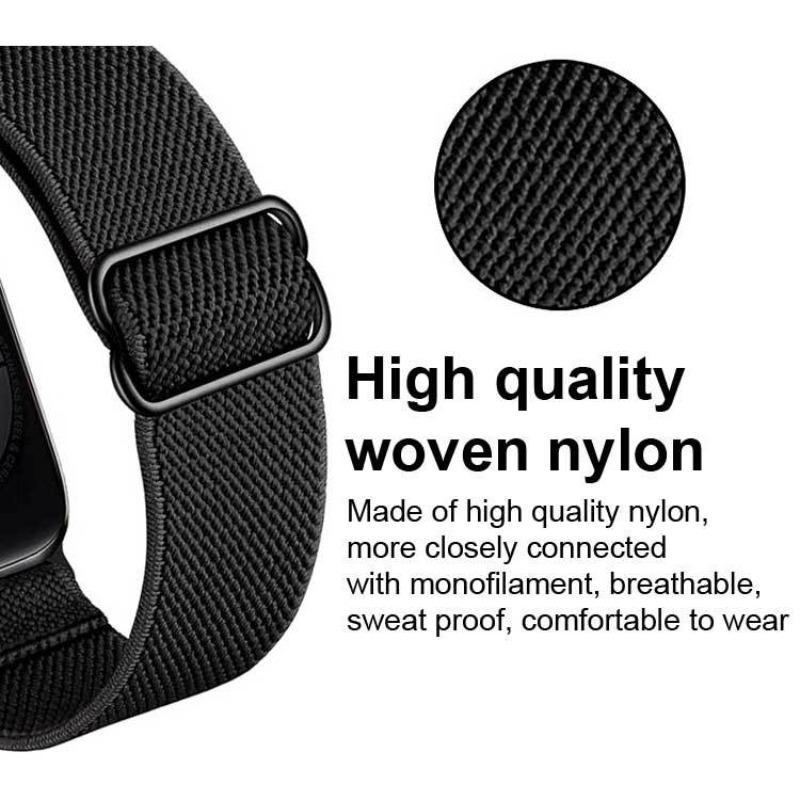 Adjustable Nylon Watch Band (Band Only), Replacement Watch Band for Apple Watch 9 8 7 SE Series 42 to 49mm, Smart Watch Accessories for Women & Men