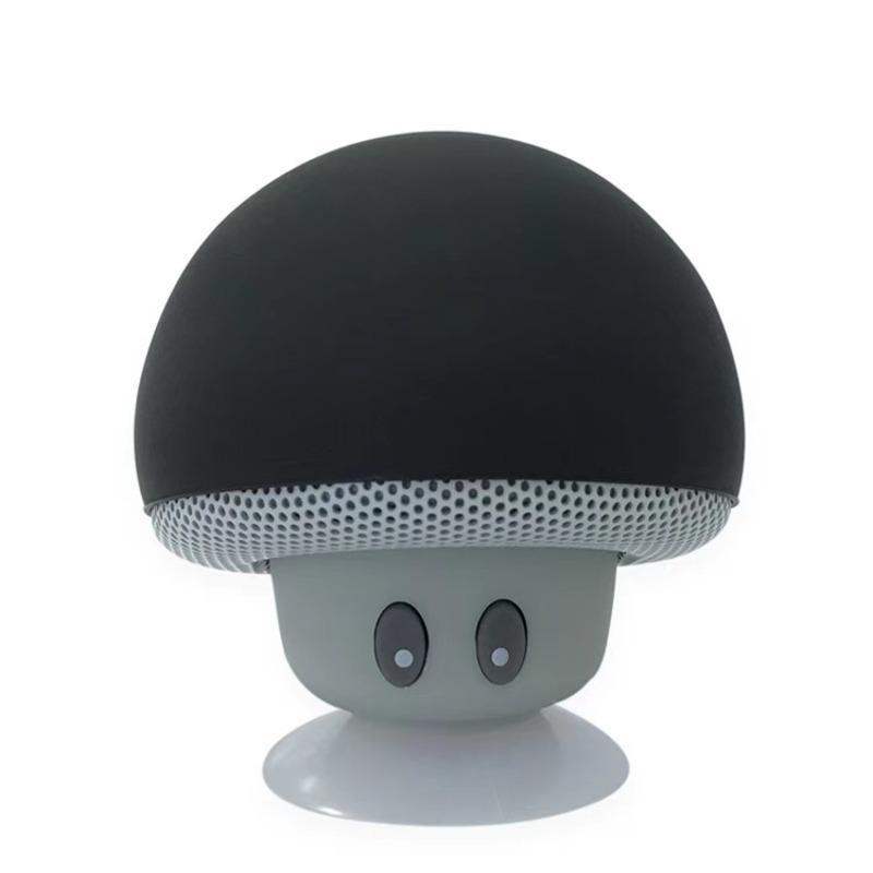 Mushroom Shaped Wireless Speaker, Portable Wireless Speaker with Suction Cup Stand, USB Rechargeable Wireless Speaker for Smartphone & Tablet