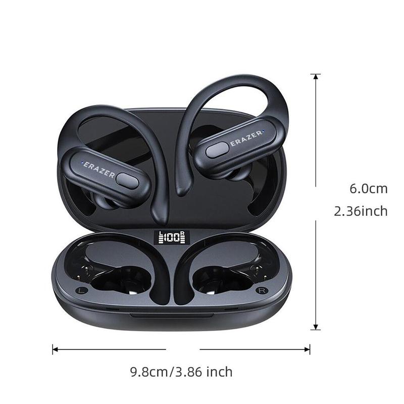 ERAZER XT60PRO True Wireless Earbuds with Built-in Microphone，Battery LED Display, IPX5 Waterproof Sports Earphone, Fall Gift