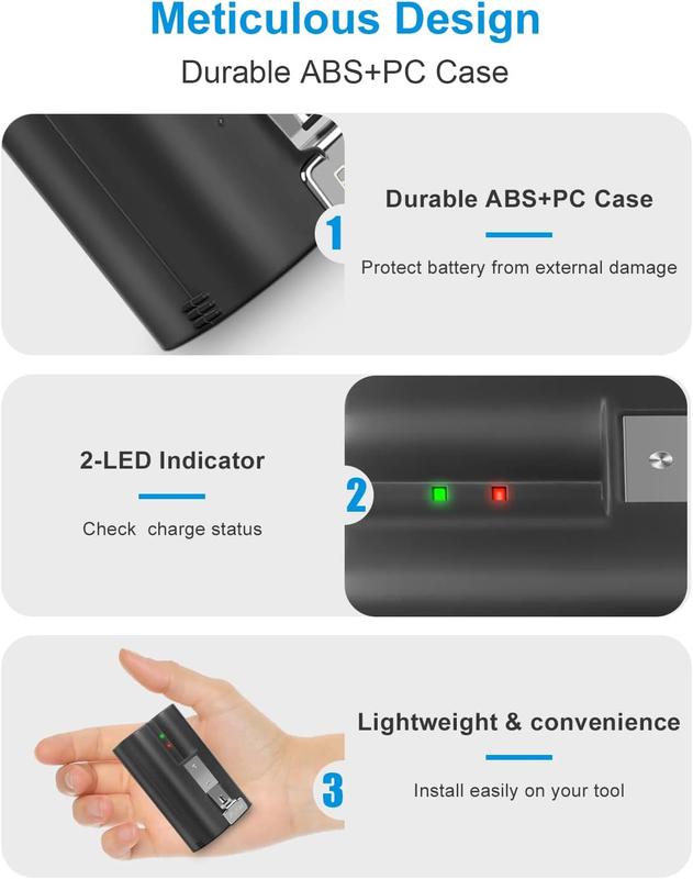 2Pack Replacement for Ring Battery Compatible with Ring-Doorbell-Camera 2 3 4 3plus, Stick Up Cam Battery (2nd and 3rd Gen), Also for Spotlight Cam and Peephole Cam, Rechargeable 3.65V 6040mAh Battery