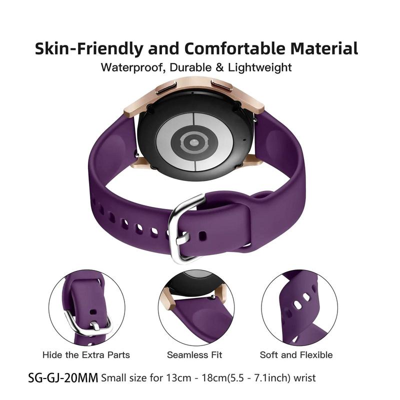 Personalized Waterproof Lightweight Smartwatch Band (Band Only), Durable Soft Silicone Watch Band Compatible with Galaxy Smartwatches, Breathable Sports Watch Band For Men & Women, Wearable Accessories, Smart Watch Band