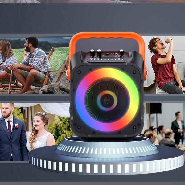 Bluetooth Karaoke Machine with 2 Wireless Microphones