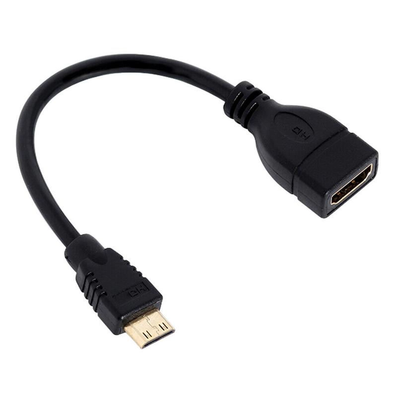 Mini HDMI Compatible Male to HDMI-compatible Female Converter Adapter Cable Cord