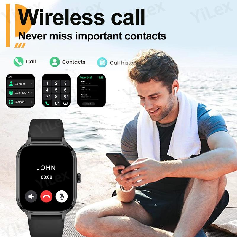 Multifunctional Smart Watch, Fashionable Digital Watch with Wireless Call Dial, Multi-sport Mode Sports Watch for Women & Men