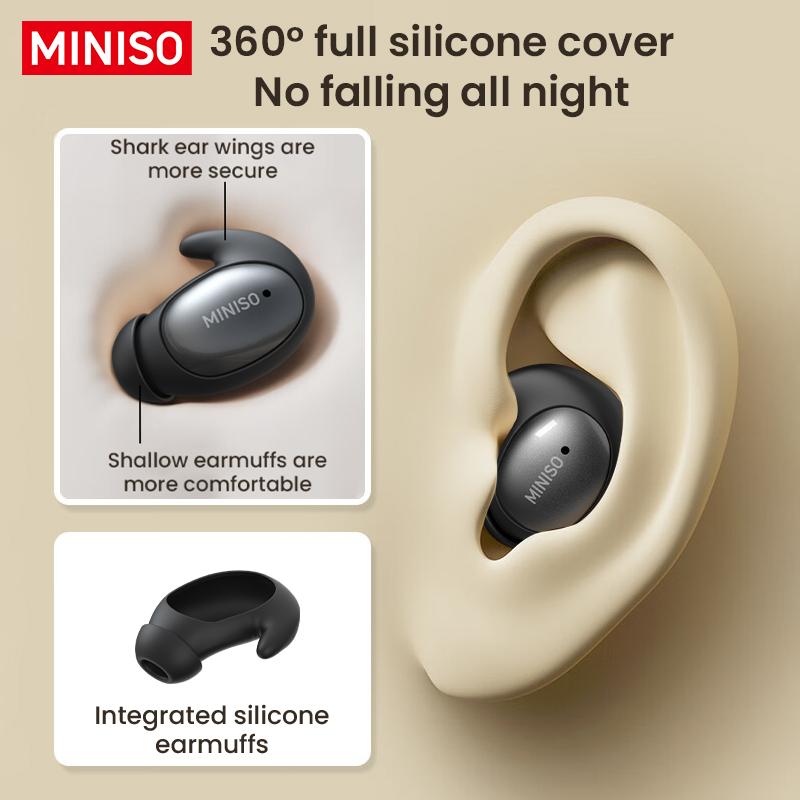 MINISO MS153 Wireless Sleep Earbuds Noise Blocking Headphones for Sleep Comfortable Fit Bluetooth 5.4 Earphones Side Sleeping In-Ear Headsets Noise reduction and sleep aid