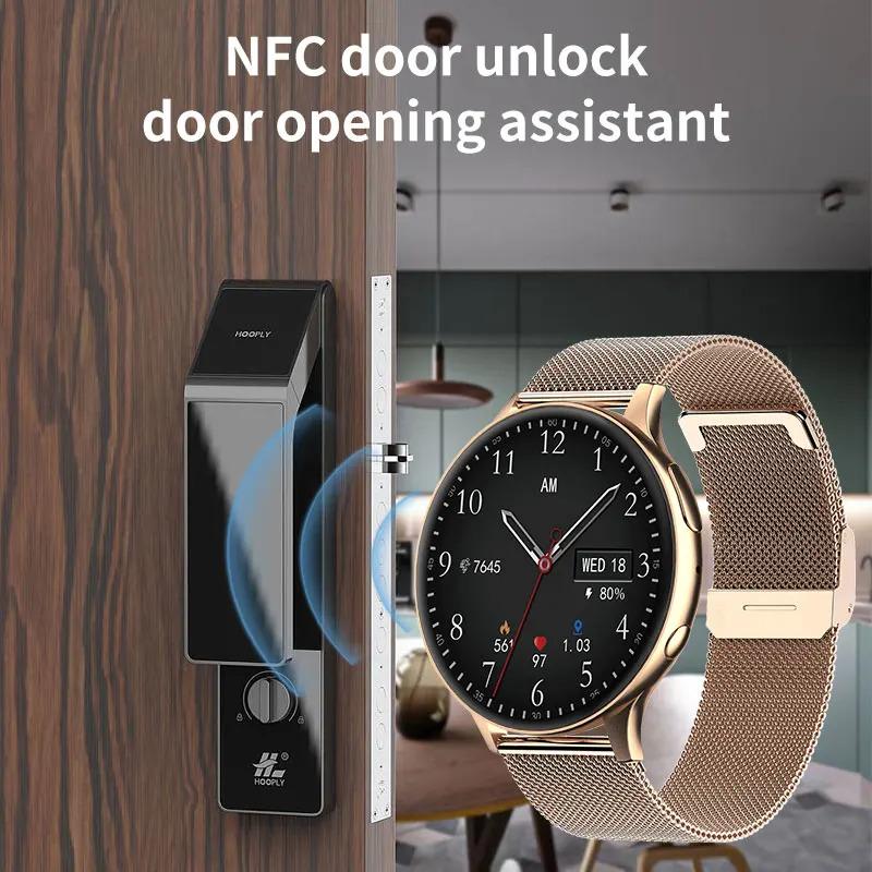 LIGE NFC Smart Watch For Women Bluetooth Call Smartwatch Music Playback Support Recording IP68 Waterproof Watches Sport Fitness