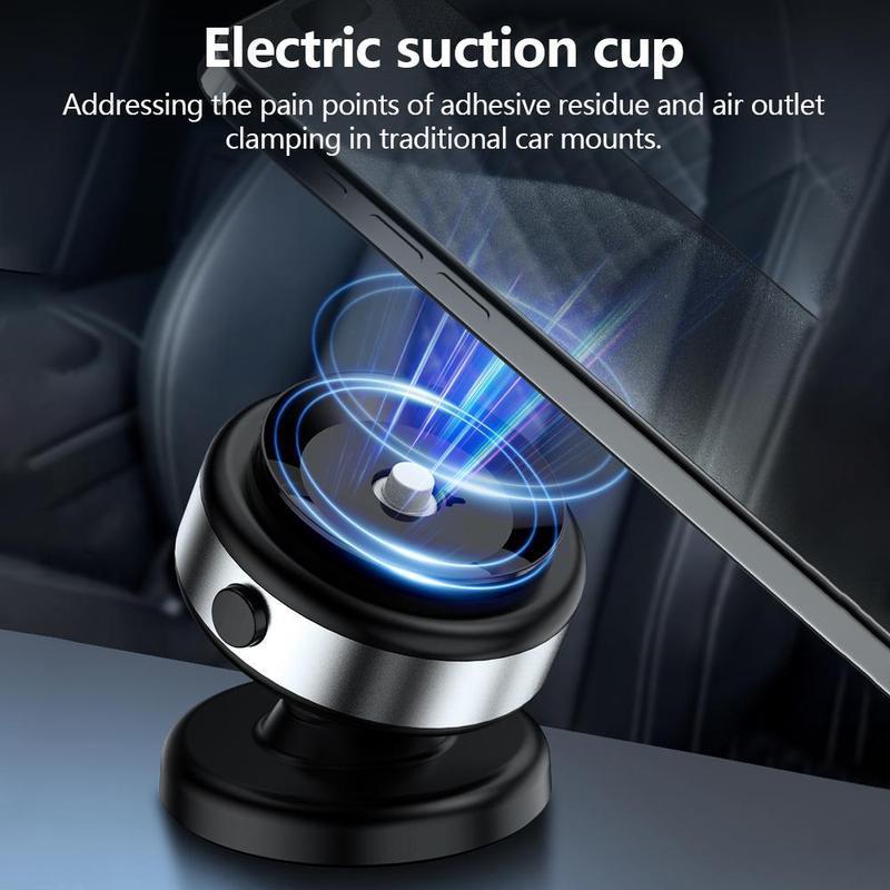 360° Rotatable Car Phone Holder, Car Electric Suction Cup Vacuum Magnetic Phone Holder, Universal Holder for Car Dashboard, Phone Accessories for Car