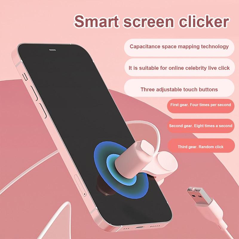 Video Live Clicker, Screen Auto Clicker, Phone Screen Auto Clicker, Lazy Desktop Game Continuous Clicker for iPhone Phone, Mobile Phone Parts for Video Live Accessories Selfie Devices Cellphone Smartphone