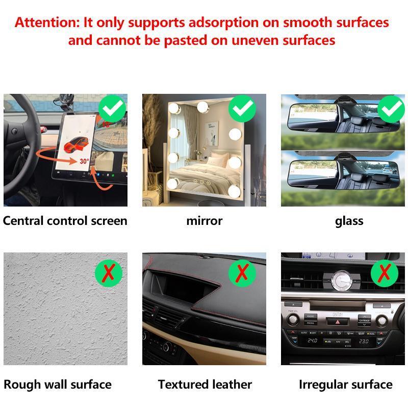 360 Degree Rotatable Car Magnetic Phone Holder, USB Rechargeable Electric Vacuum Magnetic Car Phone Mount, Magnetic Suction Cup Phone Holder for Car