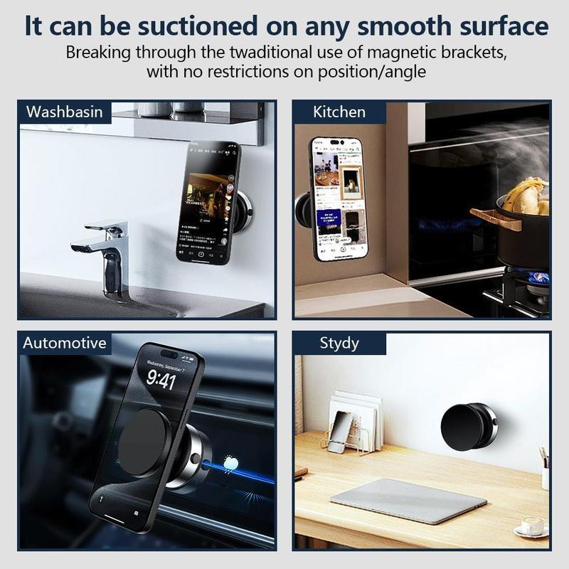 360° Rotatable Car Phone Holder, Car Electric Suction Cup Vacuum Magnetic Phone Holder, Universal Holder for Car Dashboard, Phone Accessories for Car