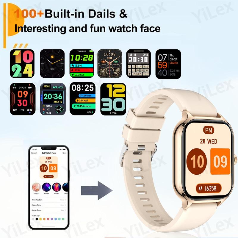 Multifunctional Smart Watch, Fashionable Digital Watch with Wireless Call Dial, Multi-sport Mode Sports Watch for Women & Men