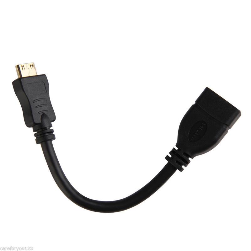 Mini HDMI Compatible Male to HDMI-compatible Female Converter Adapter Cable Cord