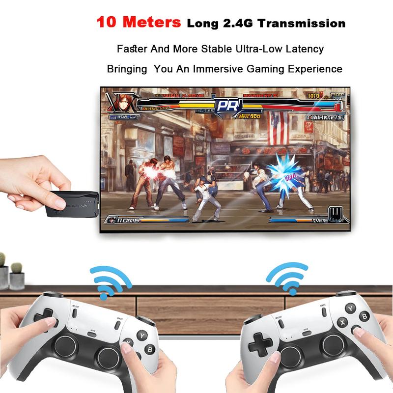 2024 New GamingConsole with multisystemRetro 90sClassics & Popular 3D Games in4Kresolution ,wireless Controllers, PerfectforFamily and Party Fun, HDMl for TV &PCplaystation