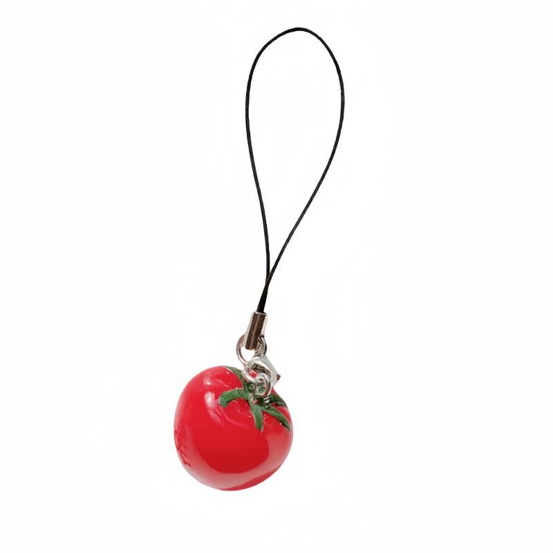 Cute Strawberry & Tomato Design Phone Chain, 3 Counts pack Phone Lanyard, Phone Strap for Women & Girls, Mobile Phone Decoration Accessories