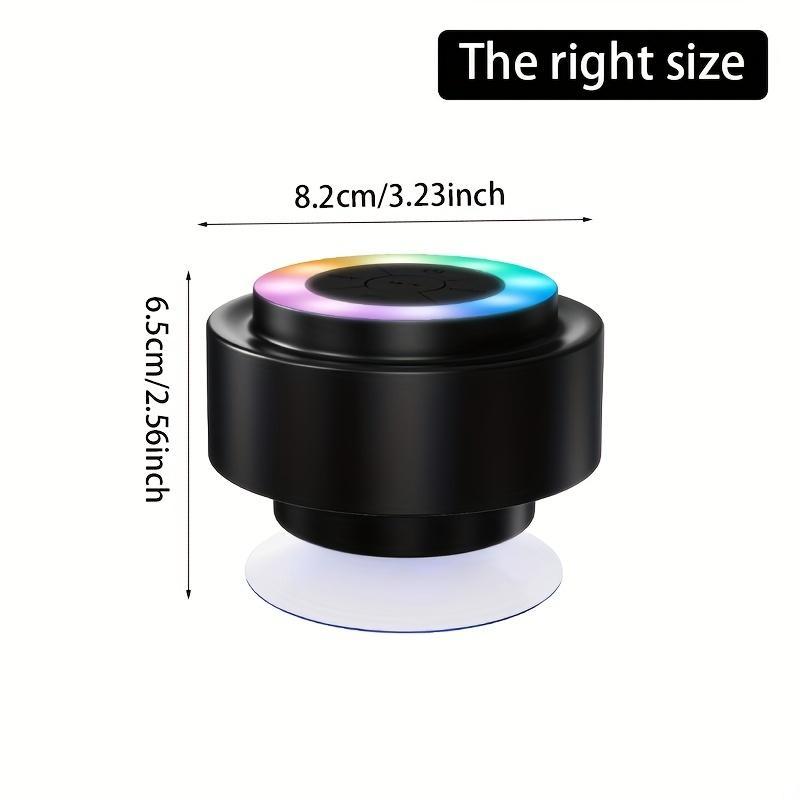 Waterproof Wireless Speaker, Mini Portable Speaker with Suction Cup & Mic, Rechargeable Speaker for Bathroom, Outdoor, Travel, Camping