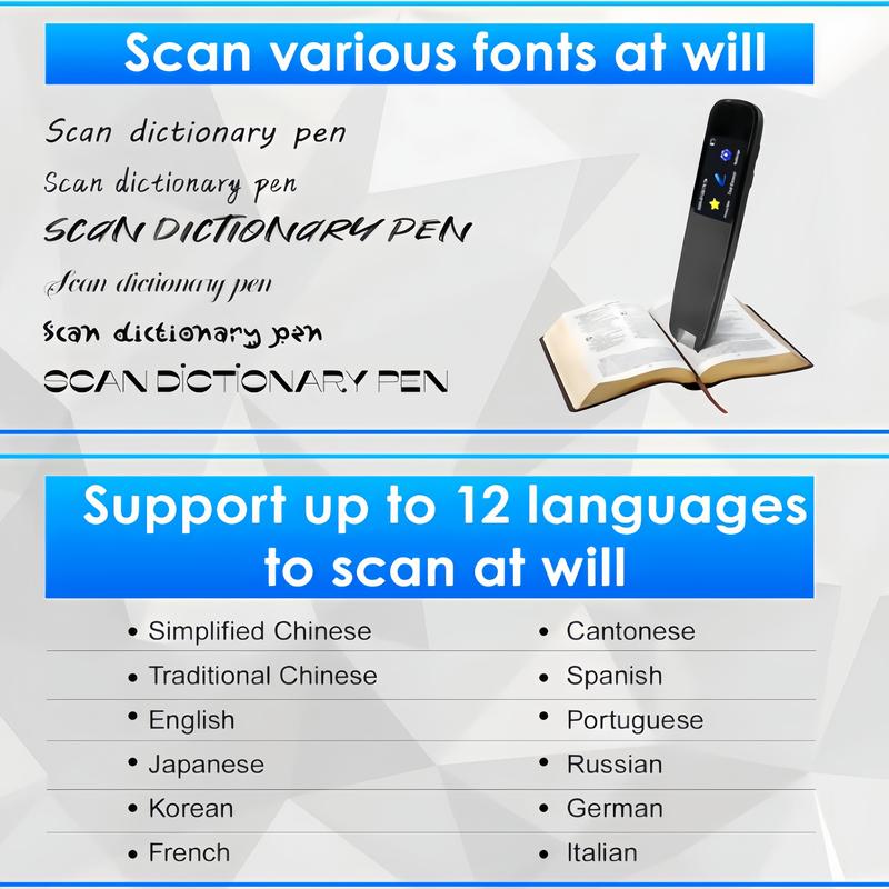 Smart Scan Translation Pen,School Supplies, Electronics Portable Smart Pen, Scan Translator, Digital Translation Pen Electronics, Support 2- way Translation(requires Wifi Connection),Electronics Education Devices