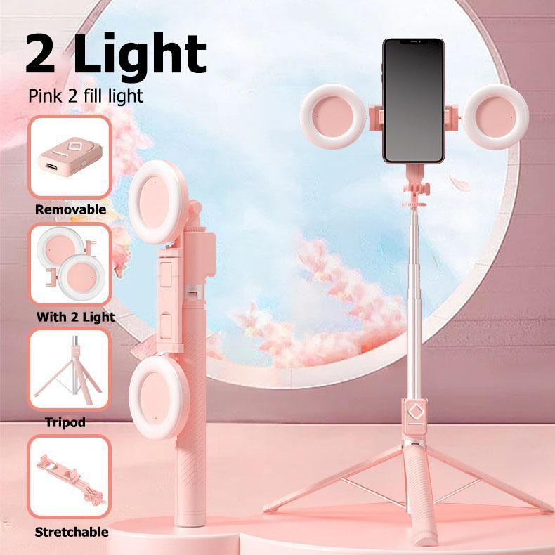 New 6 in 1 Selfie Stick With Fill Light, 67