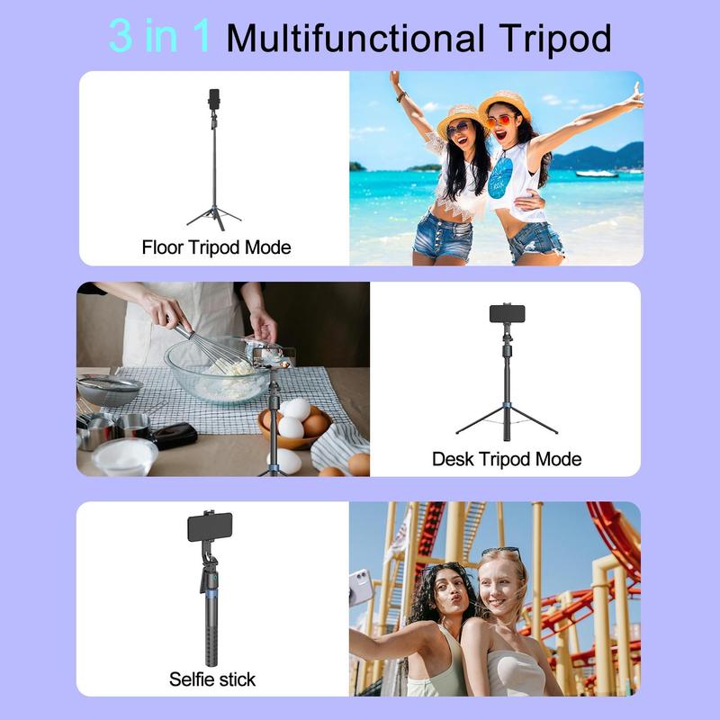 Automatic Face Tracking Tripod, 360° Rotatable Selfie Stick with Remote Control, Gesture Control Phone Holder for Vlog, Live Streaming, Video Recording