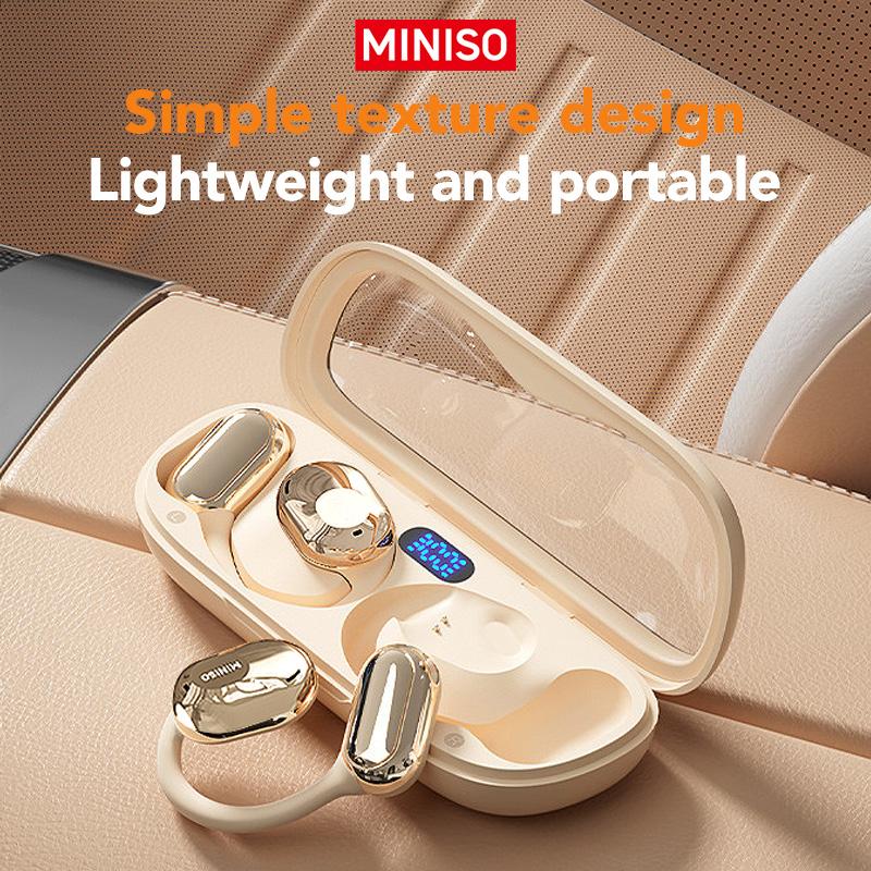 MINISO M61 AI Open Ear Translation Wireless Bluetooth Earbuds Support 135 Languages Real Time Bluetooth Translator Support Playing Music Phone Calls Headphones