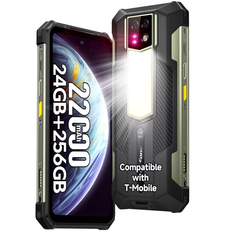 Ulefone Armor 24 22000mAh Mega Battery（66W) , Camping Light, 24GB RAM(12GB +12GB virtual RAM )+256GB ROM, 6.78