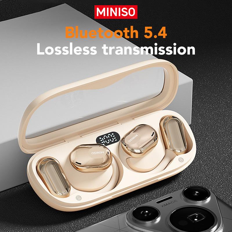 MINISO M61 AI Open Ear Translation Wireless Bluetooth Earbuds Support 135 Languages Real Time Bluetooth Translator Support Playing Music Phone Calls Headphones