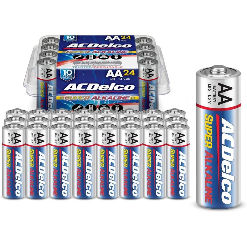 ACDelco 40-Count AA Batteries, Maximum Power Super Alkaline Battery, 10-Year Shelf Life, Reclosable Packaging, Blue Accessories Digital