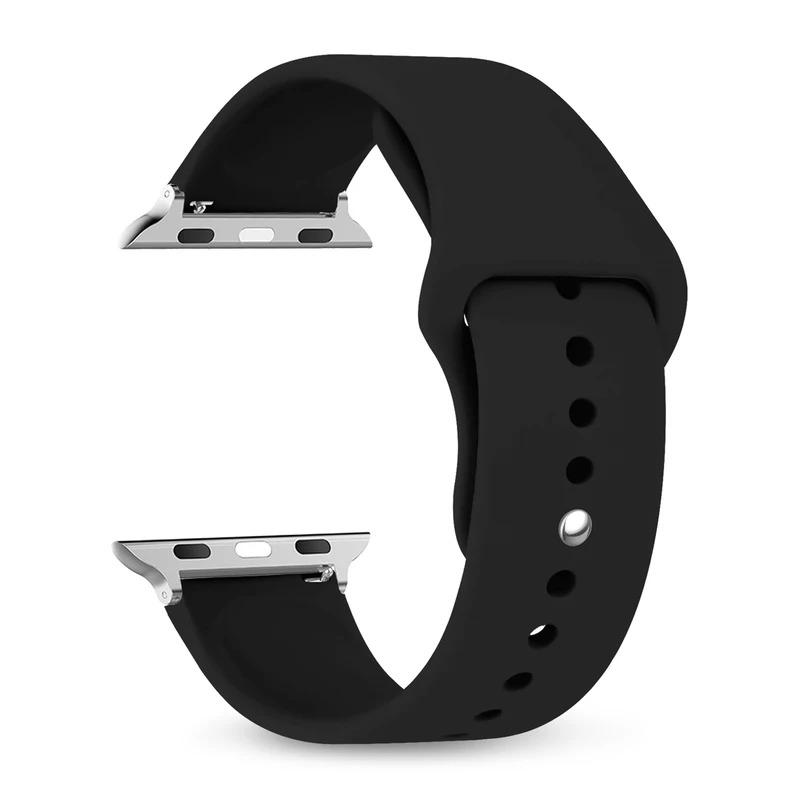 Silicone strap For Apple Watch bands 44mm 40mm 45mm 41mm 38mm 42mm belt bracelet iWatch series se 9 8 7 6 5 3 ultra 2 band 49mm