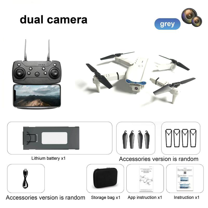 Dual Camera E99pro K3 Drone Quadcopter with Single Battery, Optical Flow, Fixed Point Hovering, and Remote Control for Aerial Photography