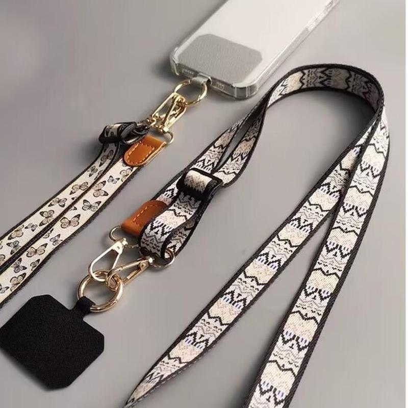 Colorful Plaid Pattern Phone Strap, Adjustable Phone Lanyard, Phone Hanging Rope, Multi-functional Phone Strap Compatible with Most Smartphone Cases