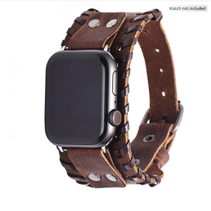 PU Leather Watch Band (Band Only), Comfortable Replacement Watch Band for Women & Men, Wearable Accessories for Apple Watch Series 9 8 7 6 5 4 3 2 1 SE SE2