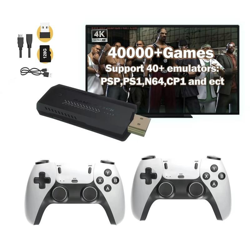 2024 New GamingConsole with multisystemRetro 90sClassics & Popular 3D Games in4Kresolution ,wireless Controllers, PerfectforFamily and Party Fun, HDMl for TV &PCplaystation