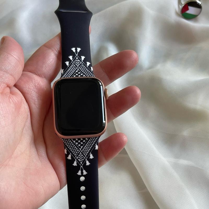 Palestine kufiya Apple Watch band silicone Wearable Accessories