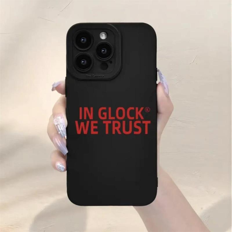 Letter Pattern Phone Case, Full Body Shockproof Phone Protective Cover, Phone Accessories Compatible with iPhone 11 12 13 14 15 16 Pro Max