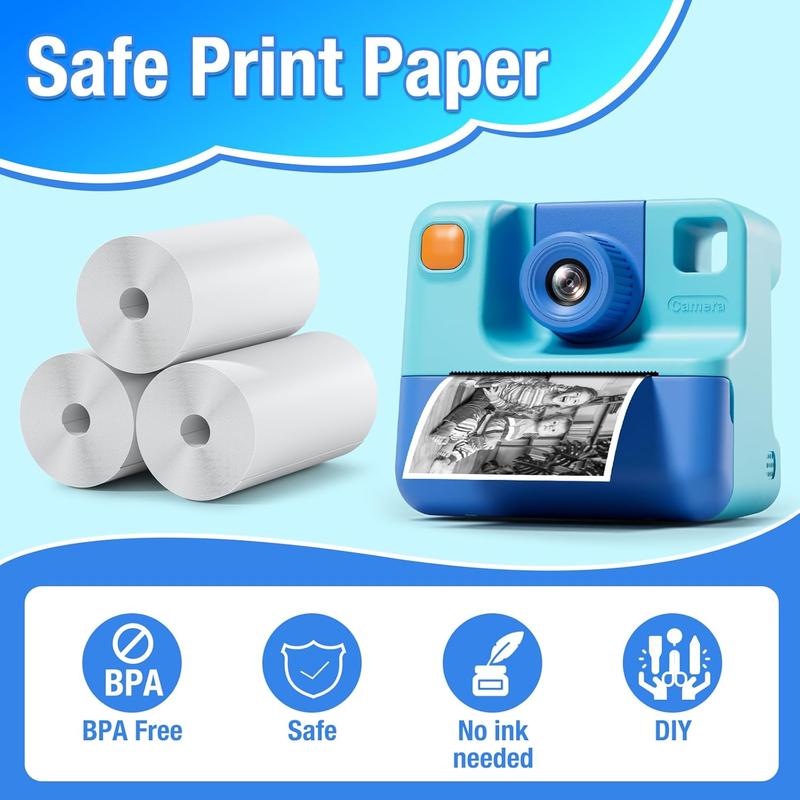 5 Rolls  Instant Camera Refill Print Paper for  Instant Print Camera,HD Printing Thermal Print Paper Set Portable Refill Print Paper