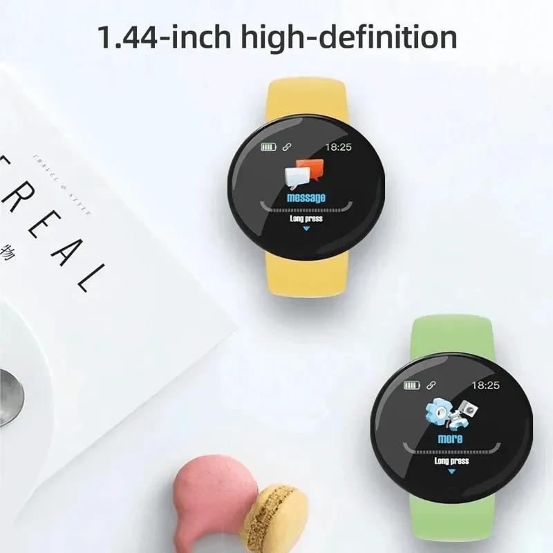 D18 Macaron Real stepcount Smart Watch Exercise Stepcount Connected Smartwatches For Men and Women Available For Ios Android B41