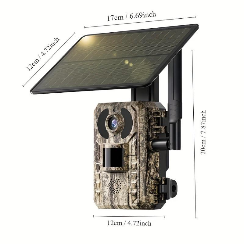 4G LTE Cellular Trail Camera With 2.7K Live Broadcast Viewing, Ultra HD Night Vision, Built-in SIM Card With Remote Call Access, 0.2S Motion Activation For Where There Is No WiFi Signal, It Supports SD Card (up To 128GB). It Is Suitable For