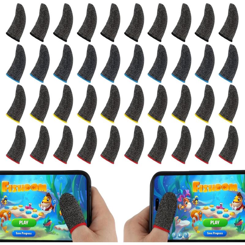 40Pcs Finger Sleeves Thumb Sleeves Mobile Gaming Finger Gloves for Gaming Dedales Gamer for Men Women Mobile Phone Game