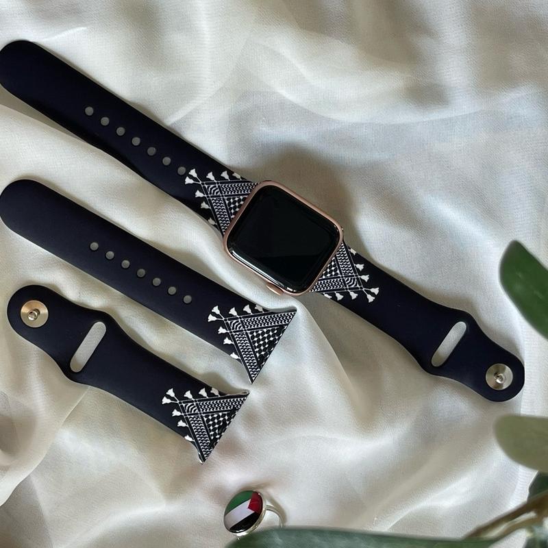 Palestine kufiya Apple Watch band silicone Wearable Accessories