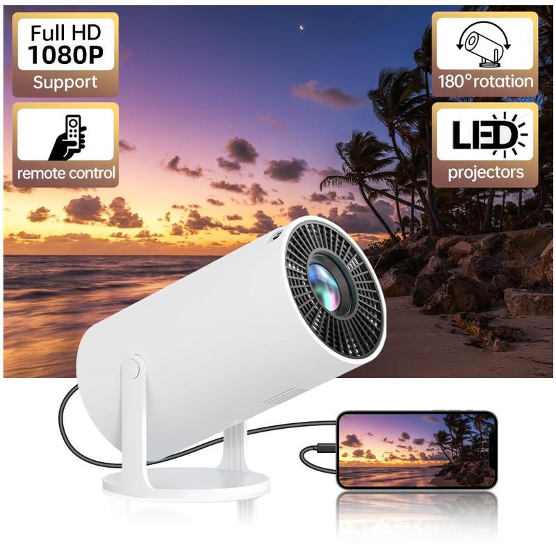 Portable Outdoor Projector, 720P 200ANSI Projector, Home Theater Projector Compatible with USB HDMI 3.5mm Headphones, Audio & Video Accessories