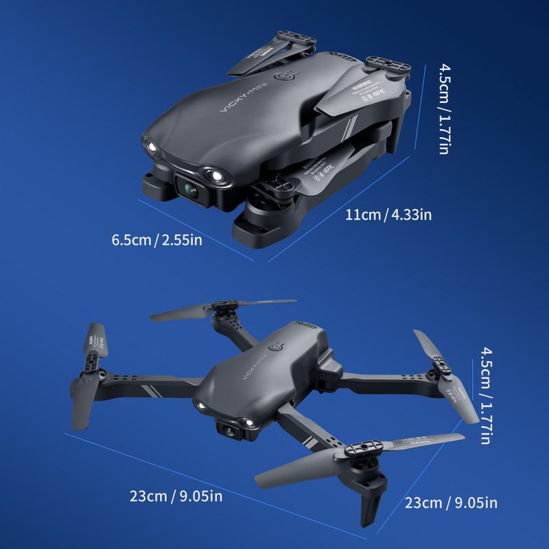 4DRC V13 Mini Drone Dual Camera Quadcopter Beginner Aerial Photography Airplane Equipped with 2 Batteries Children's RC Toys Gift Wifi Image Transmission, 2.4G Remote Control, Easy to Fly, Aerial Roll, One Key Takeoff and Landing rc drone Accessories