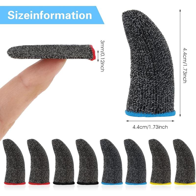 40Pcs Finger Sleeves Thumb Sleeves Mobile Gaming Finger Gloves for Gaming Dedales Gamer for Men Women Mobile Phone Game