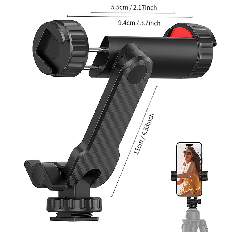 Hot Shoe Phone Clip, Multifunctional Handheld Vlog Extension Cold Shoe Clip, Universal Camera Monitor Mount, Camera Accessories for Live Streaming