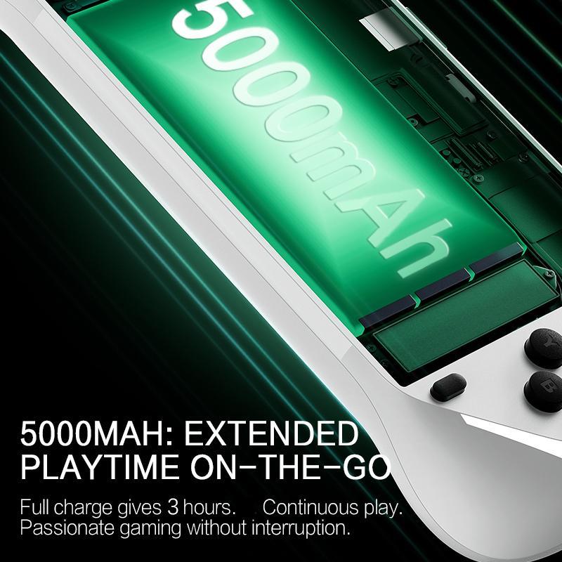 E6 Retro Handheld Game Console, 1 Count 5-Inch IPS Full Laminating Screen, Upgraded Hall Joystick, 5000mAh Long Battery Life Gaming Handheld