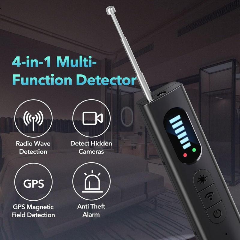 Portable Hidden Camera Wireless Detector, Mini Anti-spy Camera Detector, RF Signal Scanner, Bug Detector, GPS Tracker for Home, Car, Travel