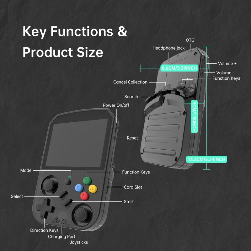 YLW ANS01A Handheld Game Console, 3.5 Inch IPS HD Screen Retro Game Console with 12000+ Classic Games, Portable Games Consoles, Gaming Items, Gaming Products,