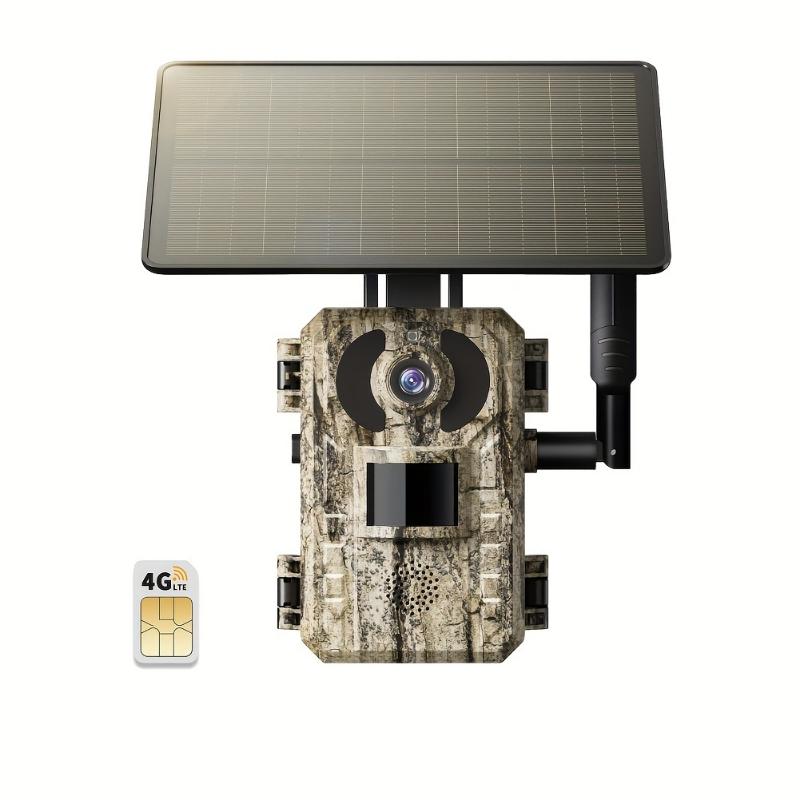 4G LTE Cellular Trail Camera With 2.7K Live Broadcast Viewing, Ultra HD Night Vision, Built-in SIM Card With Remote Call Access, 0.2S Motion Activation For Where There Is No WiFi Signal, It Supports SD Card (up To 128GB). It Is Suitable For