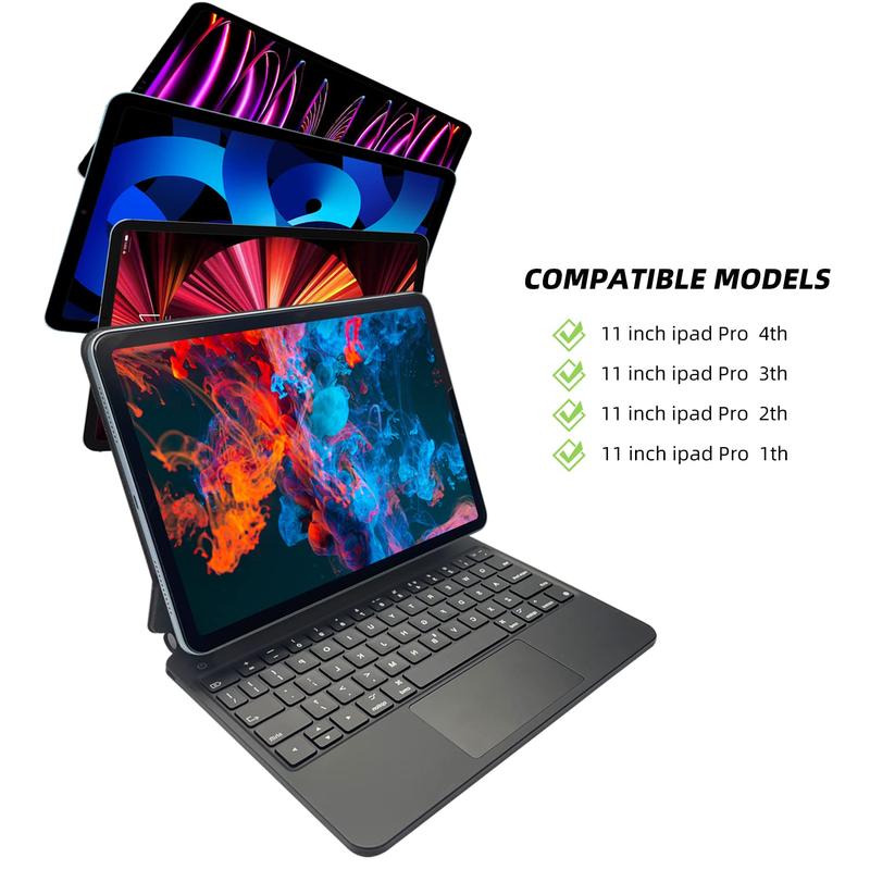 Magnetic Keyboard Case for iPad Pro 11 Inch (2nd 3rd 4th Gen) and iPad Air 4 5 Gen, iPad Keyboard Case with Floating Cantilever Stand, Multi-Touch Trackpad, Backlit Keys Accessories Tablet