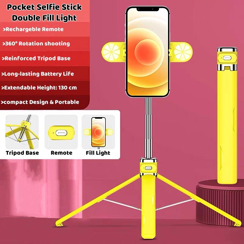 New 6 in 1 Selfie Stick With Fill Light, 67