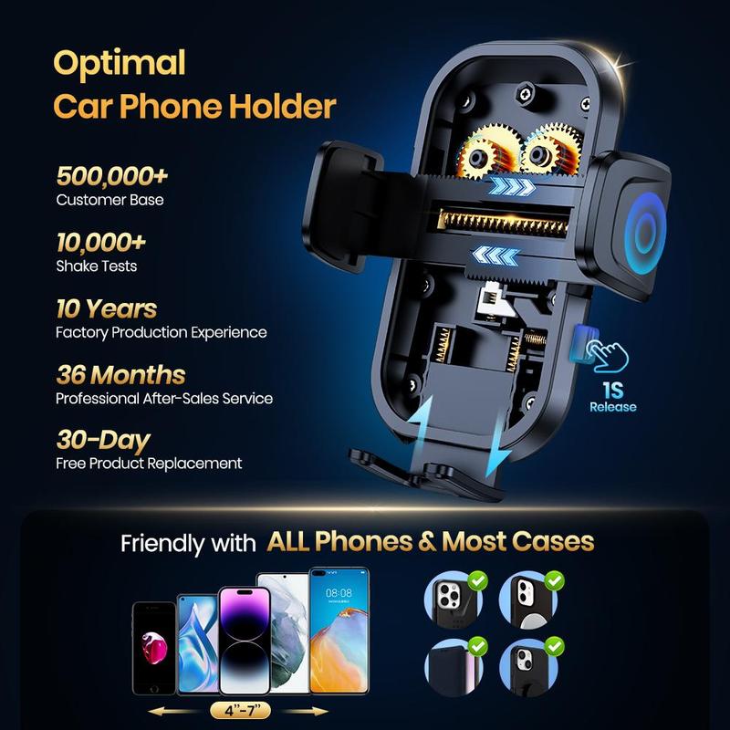 360 Degree Rotatable Car Air Vent Phone Holders, 2 Counts Car Air Vent Clip Phone Mounts, Universal Car Air Vent Phone Holders Compatible With Most Smartphones