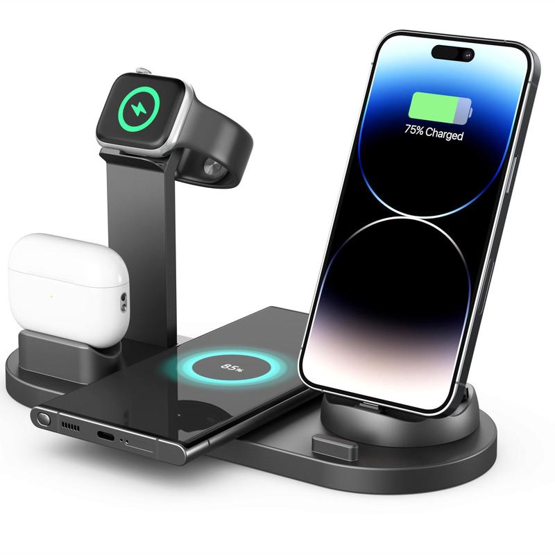 Wide Application Wireless Charger, Portable Phone Charging Stand, Multi-Function Wireless Charging Station for Cellphone, Portable Charger